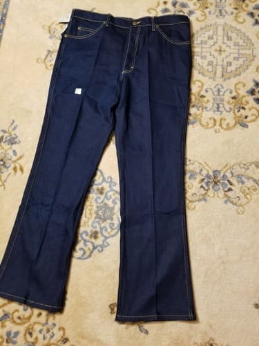 Vtg NWT Lee Riders Regular Fit Boot Cut Jeans Indigo Denim 40x32 38x31 Union USA - Thumbnail 17
