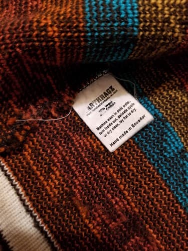 EARTH RAGZ Aztec Orange Southwest Zip Hoody XL Jacket Western Wool pendleton - Thumbnail 7