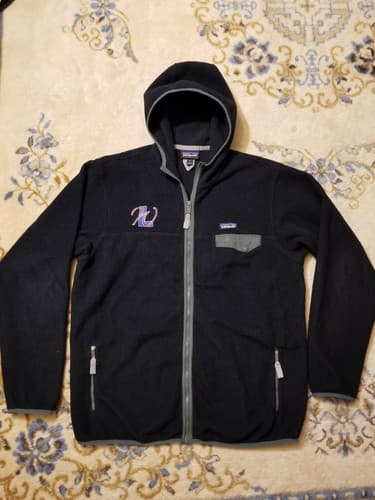 Patagonia Light Synchilla Snap T Hoody Black Full Zip Fleece Jacket Men’s XL - Image 1