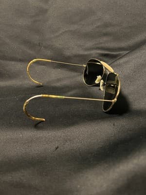 VTG 1990's 58[]14mm B&L RAY BAN Gold Wraparounds G15 Pilot AVIATOR Sunglasses - Thumbnail 13