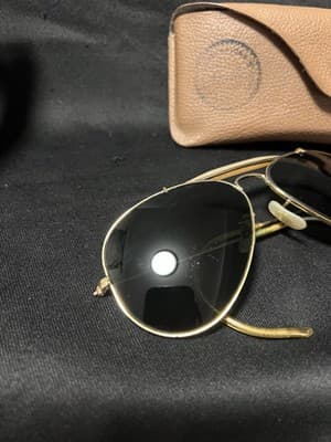 VTG 1990's 58[]14mm B&L RAY BAN Gold Wraparounds G15 Pilot AVIATOR Sunglasses - Thumbnail 3