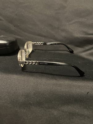 Coach HC5072Q 9015 Silver Black Oval Eyeglasses Frame ONLY 51-17 135 Chain Link - Thumbnail 2