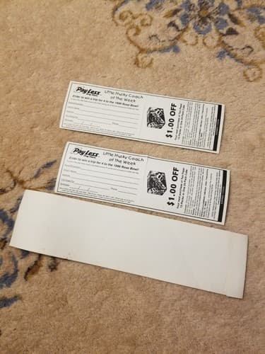 Lot Of 3 VTG Washington Huskies WOOF! Football Bumper Stickers KOMO AM 1000 USA - Thumbnail 3