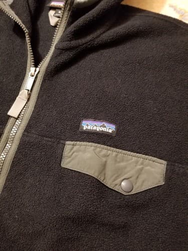 Patagonia Light Synchilla Snap T Hoody Black Full Zip Fleece Jacket Men’s XL - Thumbnail 5