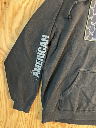 Y2K Tapout Hoodie Mens XXL Black Green Camo Embroidered MMA Warrior Sweatshirt - Thumbnail 5