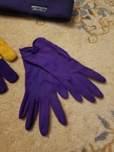 Vtg UW Washington Huskies Football Washington Gloves S Purple Knit/ Headband Lot - Thumbnail 8