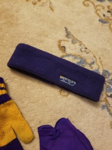 Vtg UW Washington Huskies Football Washington Gloves S Purple Knit/ Headband Lot - Thumbnail 5