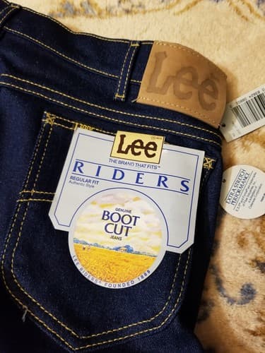 Vtg NWT Lee Riders Regular Fit Boot Cut Jeans Indigo Denim 40x32 38x31 Union USA - Thumbnail 12