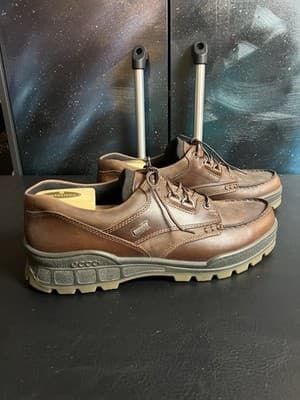 ECCO Mens 13 EU 47 Track 25 Low GoreTex Rugged Leather Boots Shoes Brown NICE! - Thumbnail 5