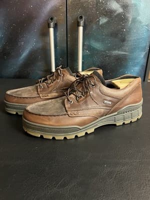 ECCO Mens 13 EU 47 Track 25 Low GoreTex Rugged Leather Boots Shoes Brown NICE! - Thumbnail 2