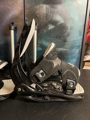 FLOW Flite 03 Mens XL Snowboarding Bindings Rear Entry Step-In Black Complete 3 - Thumbnail 10