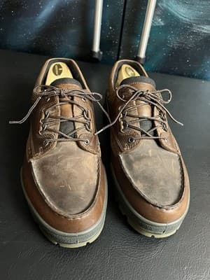 ECCO Mens 13 EU 47 Track 25 Low GoreTex Rugged Leather Boots Shoes Brown NICE! - Thumbnail 7