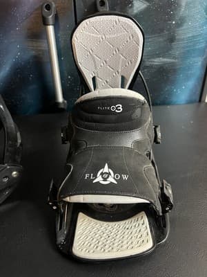 FLOW Flite 03 Mens XL Snowboarding Bindings Rear Entry Step-In Black Complete 3 - Thumbnail 14