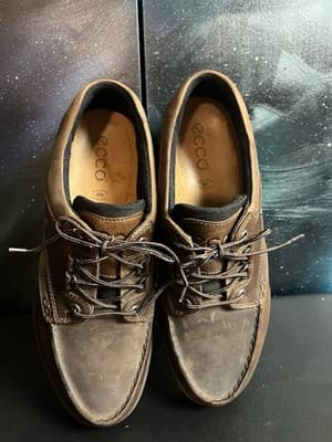 ECCO Mens 13 EU 47 Track 25 Low GoreTex Rugged Leather Boots Shoes Brown NICE! - Thumbnail 9
