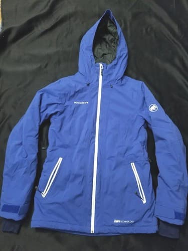 Mammut Nara HS Thermo Hooded Jacket Womens XS Blue Puffer Ski Jacket Snow - Image 1