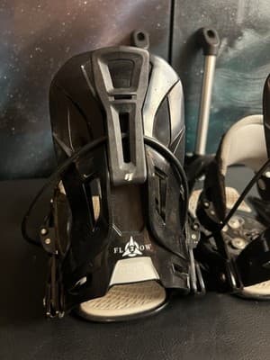 FLOW Flite 03 Mens XL Snowboarding Bindings Rear Entry Step-In Black Complete 3 - Thumbnail 17