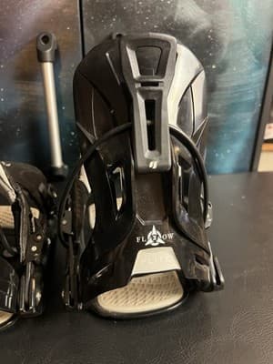 FLOW Flite 03 Mens XL Snowboarding Bindings Rear Entry Step-In Black Complete 3 - Thumbnail 16