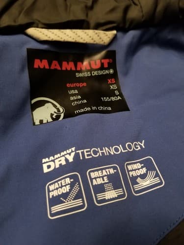Mammut Nara HS Thermo Hooded Jacket Womens XS Blue Puffer Ski Jacket Snow - Thumbnail 3