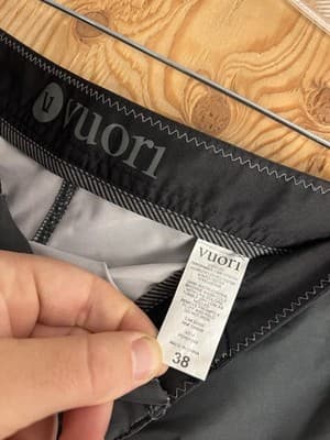 Vuori Cruise Board Shorts Mens 38 Gray Stripe Drawstring Pockets Beach Swim V314 - Thumbnail 5