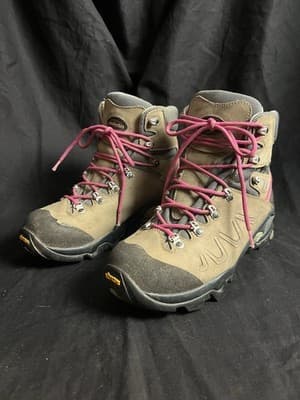 Zamberlan Quazar GTX RR Hiking Boots Women 10 /Men 8.5 Italy Goretex Brown/ Pink - Image 1