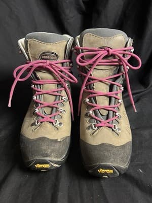 Zamberlan Quazar GTX RR Hiking Boots Women 10 /Men 8.5 Italy Goretex Brown/ Pink - Thumbnail 7