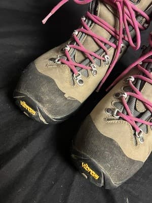 Zamberlan Quazar GTX RR Hiking Boots Women 10 /Men 8.5 Italy Goretex Brown/ Pink - Thumbnail 8