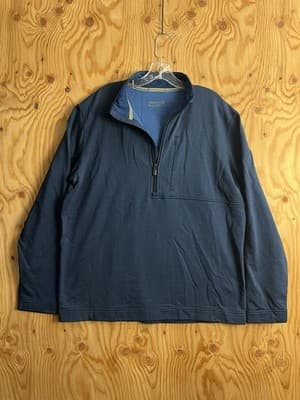 Smartwool 1/2 Zip Mens XL Merino Sport Fleece Pullover Sweater Navy Blue - Image 1