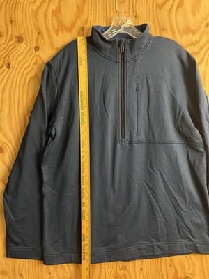 Smartwool 1/2 Zip Mens XL Merino Sport Fleece Pullover Sweater Navy Blue - Thumbnail 5