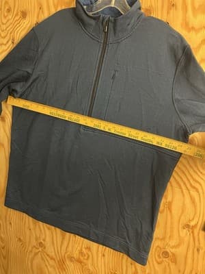 Smartwool 1/2 Zip Mens XL Merino Sport Fleece Pullover Sweater Navy Blue - Thumbnail 6