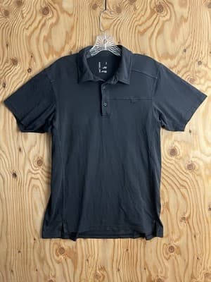 Arcteryx Captive Performance Short Sleeve Polo Shirt Men's Size Small Black - Image 1
