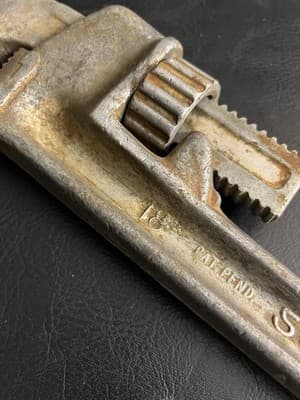 SCHICK 18” Aluminum Pipe Wrench w/ Teeth Vintage USA Made Alcoa - Thumbnail 5
