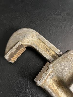 SCHICK 18” Aluminum Pipe Wrench w/ Teeth Vintage USA Made Alcoa - Thumbnail 6