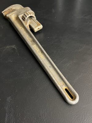 SCHICK 18” Aluminum Pipe Wrench w/ Teeth Vintage USA Made Alcoa - Thumbnail 7