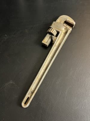 SCHICK 18” Aluminum Pipe Wrench w/ Teeth Vintage USA Made Alcoa - Thumbnail 8
