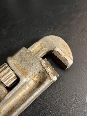 SCHICK 18” Aluminum Pipe Wrench w/ Teeth Vintage USA Made Alcoa - Thumbnail 11