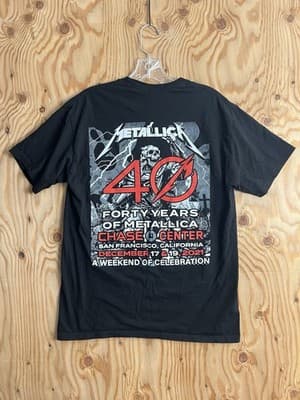 METALLICA 40th Anniversary OFFICIAL Shirt Mens M 2021 Double Sided Chase Center - Image 1