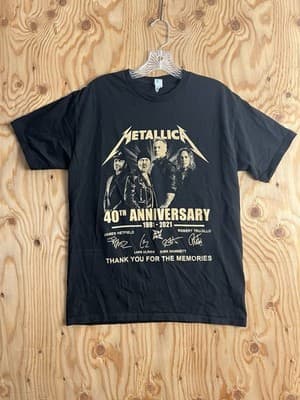 METALLICA 40th Anniversary OFFICIAL Shirt Mens M 2021 Double Sided Chase Center - Thumbnail 2