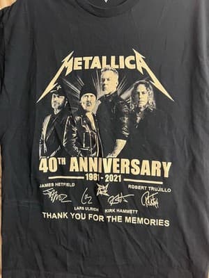 METALLICA 40th Anniversary OFFICIAL Shirt Mens M 2021 Double Sided Chase Center - Thumbnail 3