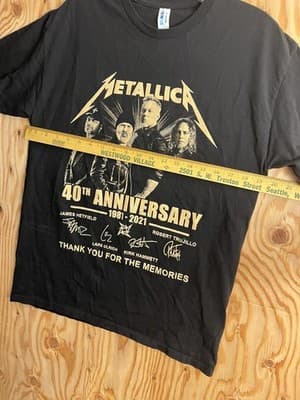 METALLICA 40th Anniversary OFFICIAL Shirt Mens M 2021 Double Sided Chase Center - Thumbnail 6