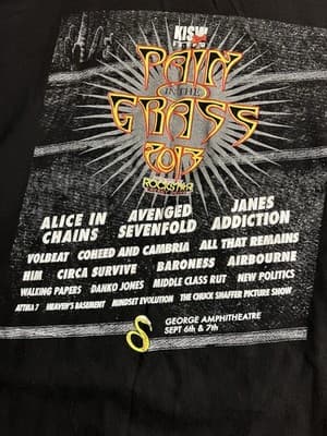 Alice In Chains Pain In The Grass 2013 Hollow Concert Tour Shirt Black Mens 2XL - Thumbnail 4