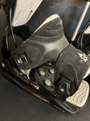 FLOW Flite 03 Mens XL Snowboarding Bindings Rear Entry Step-In Black Complete 3 - Thumbnail 23