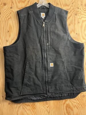 Carhartt Vest Black Mock Neck Quilt Lining Mens 2XL Tall 104395 BLK Thinsulate - Thumbnail 3