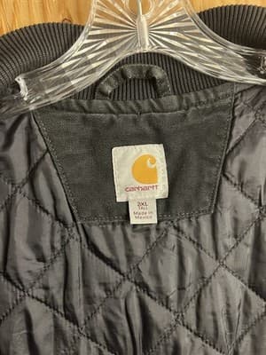 Carhartt Vest Black Mock Neck Quilt Lining Mens 2XL Tall 104395 BLK Thinsulate - Thumbnail 8