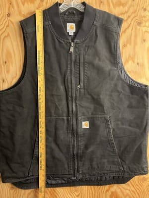 Carhartt Vest Black Mock Neck Quilt Lining Mens 2XL Tall 104395 BLK Thinsulate - Thumbnail 14