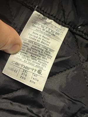 Carhartt Vest Black Mock Neck Quilt Lining Mens 2XL Tall 104395 BLK Thinsulate - Thumbnail 13