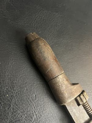 Antique USA Marked Monkey Wrench Adjustable Pipe Wrench 1800's Wood Handle W&B - Thumbnail 10