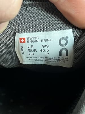 On Cloud X Swiss Engineering Womens 9 W9 Running Shoes Black EU 40.5 PWLXJ 99701 - Thumbnail 10