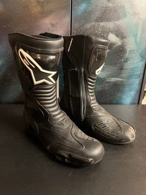 Alpinestars S-MX5 Leather Waterproof Motorbike Boots, EU 48, US 12.5 Motorcycle - Image 1