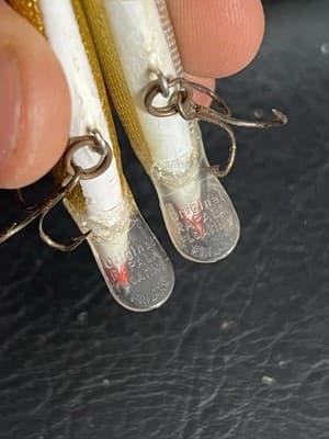 Lot of 2 VTG Rapala Kelluva Floating Minnow 9 B 3 1/2” Sininen Blue + Gold Red - Thumbnail 8