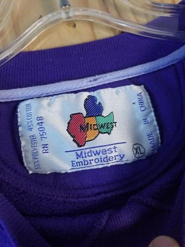 Vtg Washington Huskies Sweatshirt Crewneck Shirt Mens XL Purple Midwest Y2K - Thumbnail 5